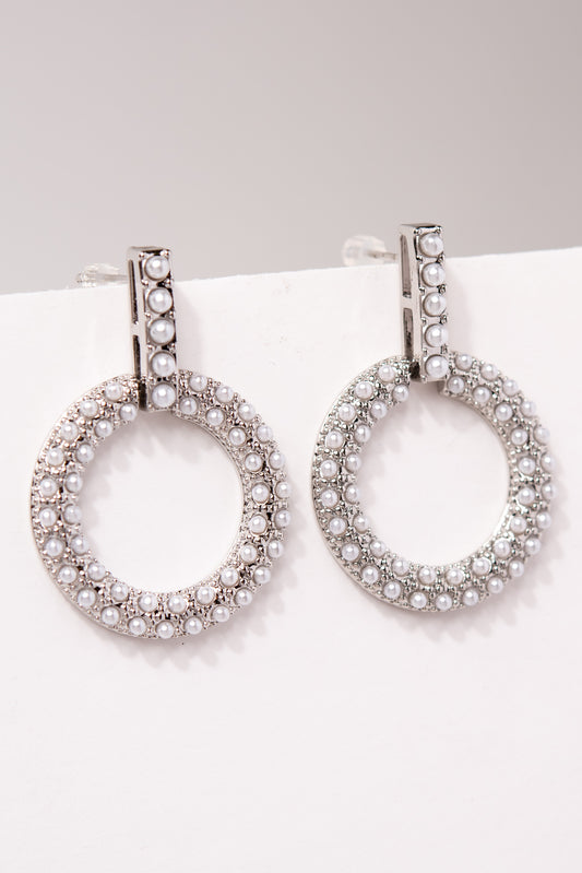 Margot Pearl Earrings | Silver