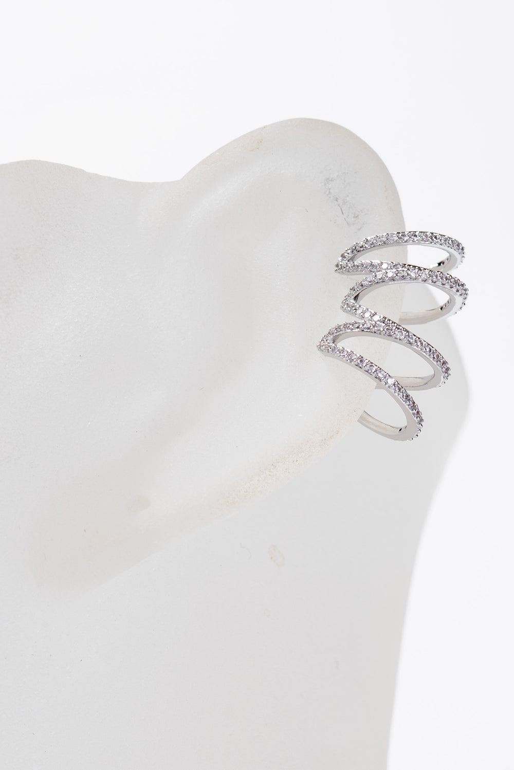 Liana CZ Cuff Earring | Silver