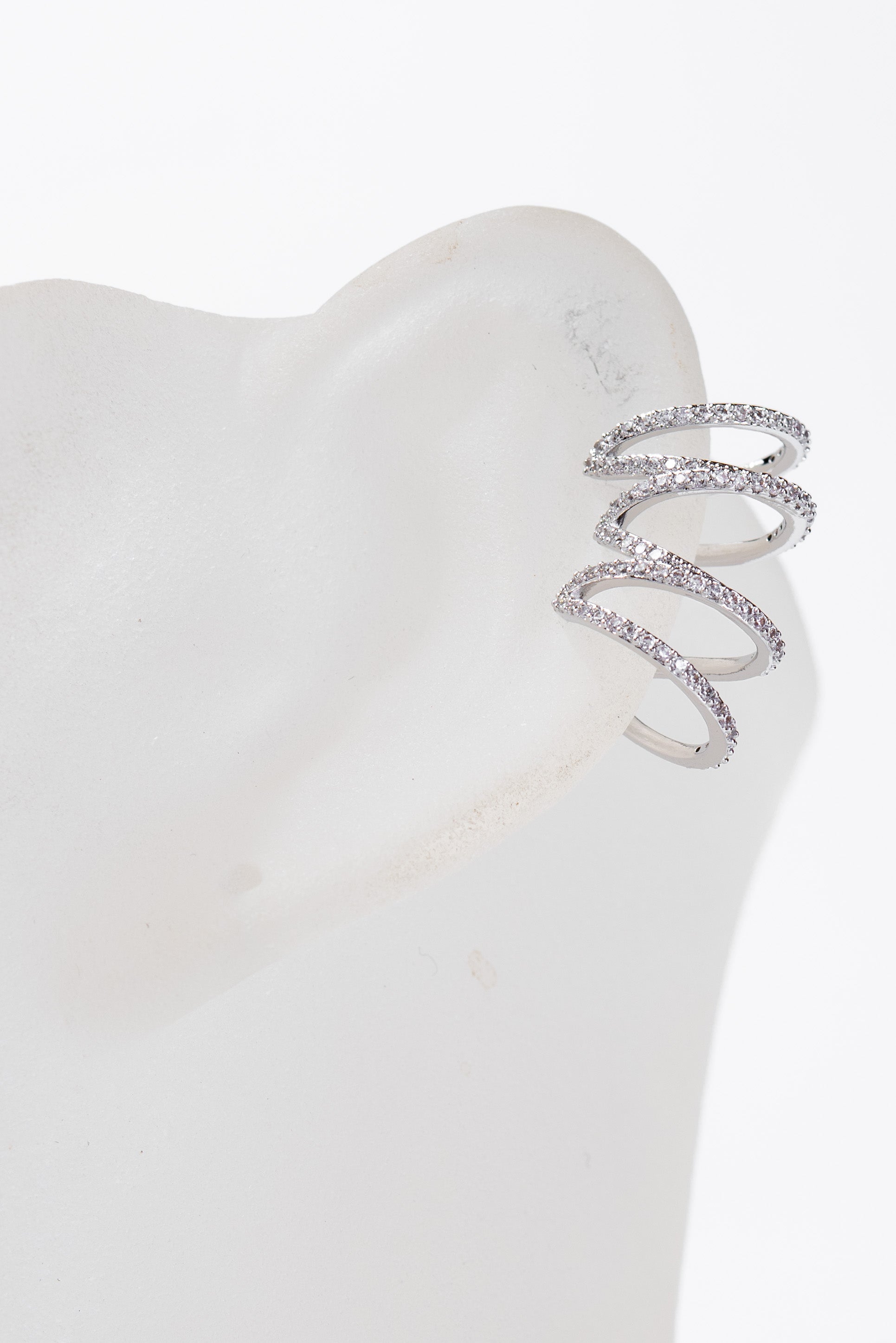 Liana CZ Cuff Earring | Silver