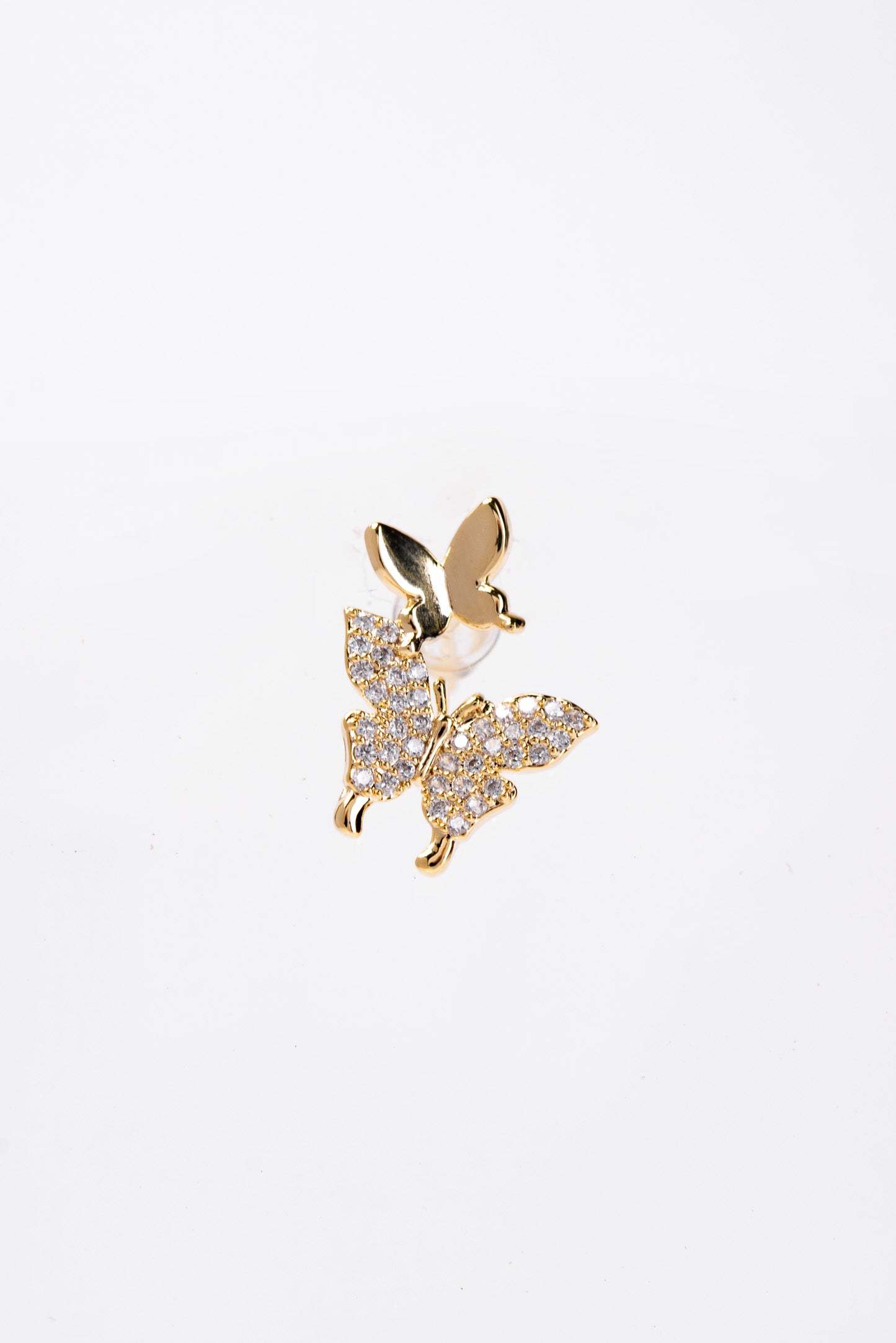 Silvia CZ Butterfly Ear Cuff Dangle Chain Earrings