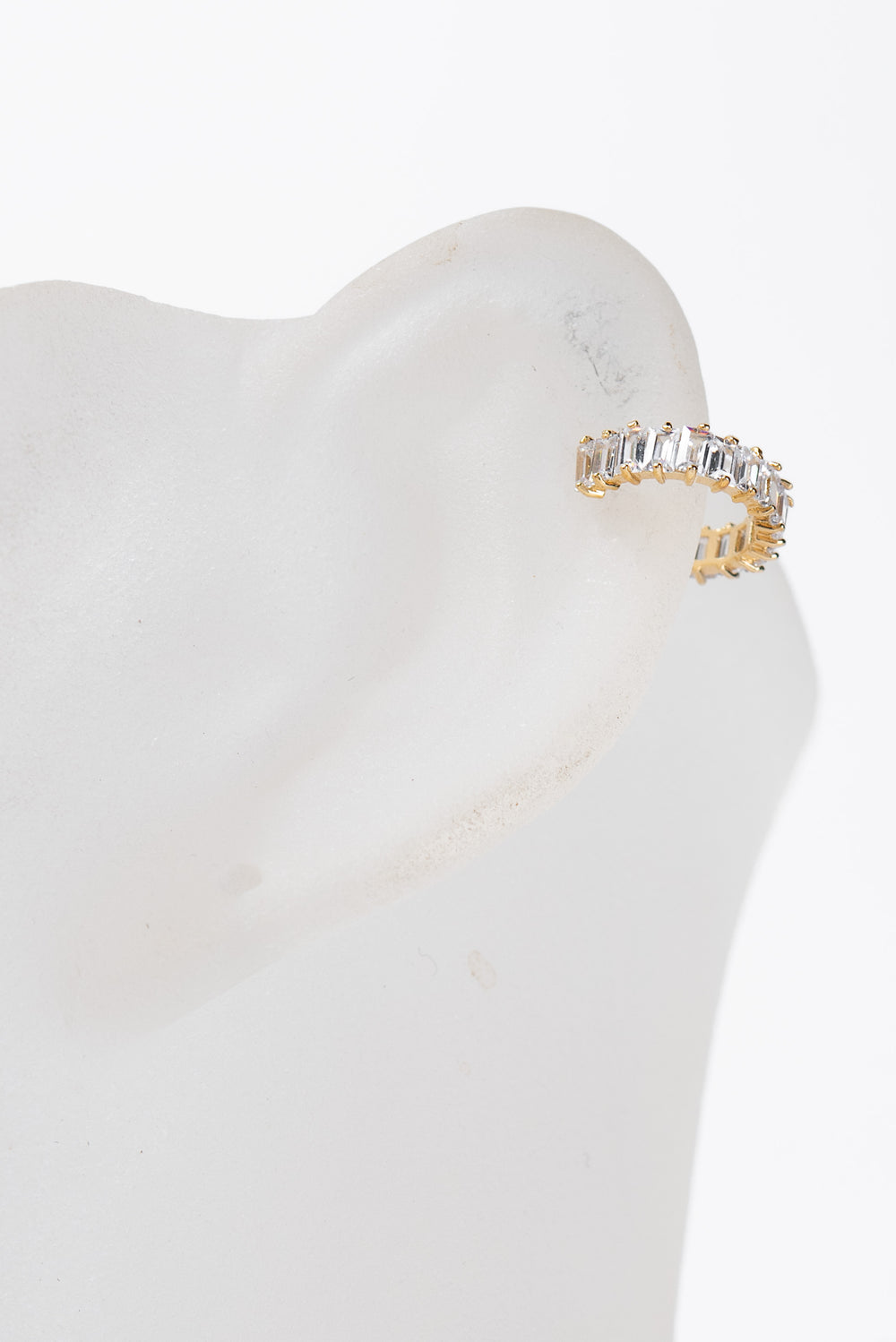 Luna Baguette CZ Cuff Earring | Gold