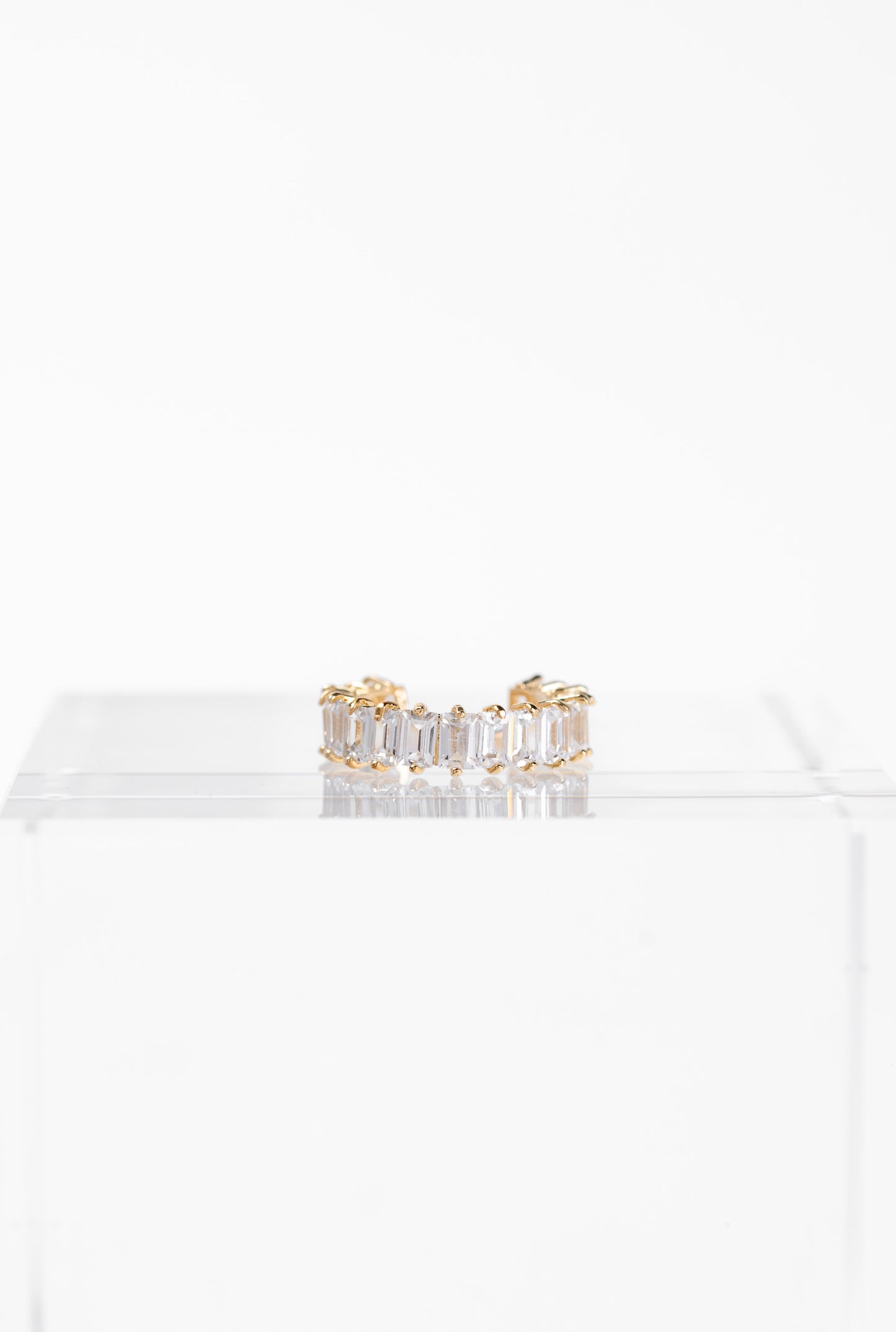 Luna Baguette CZ Cuff Earring
