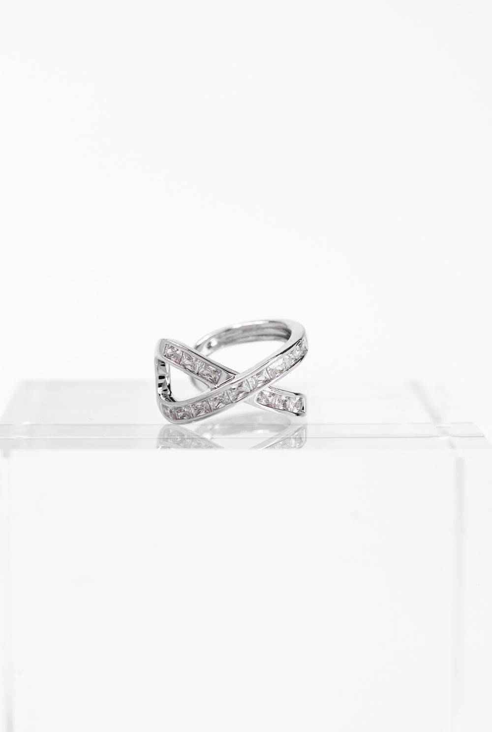 Frida Cross CZ Cuff Earring | Silver