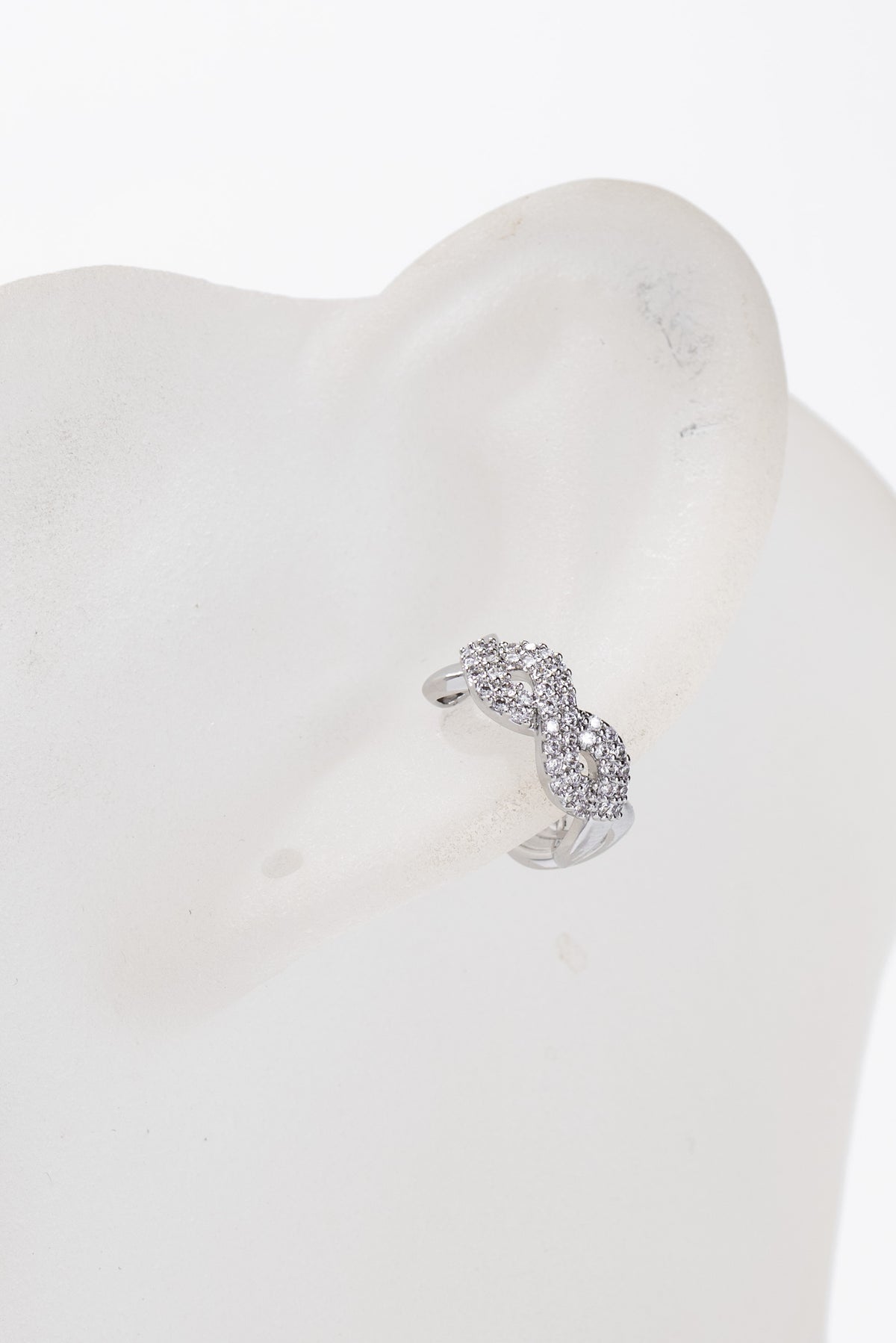 Lori CZ Wrap Cuff Earring | Silver