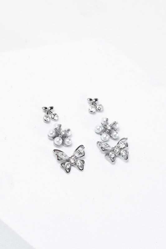 Kendall 3 Stud Earring Set | Silver
