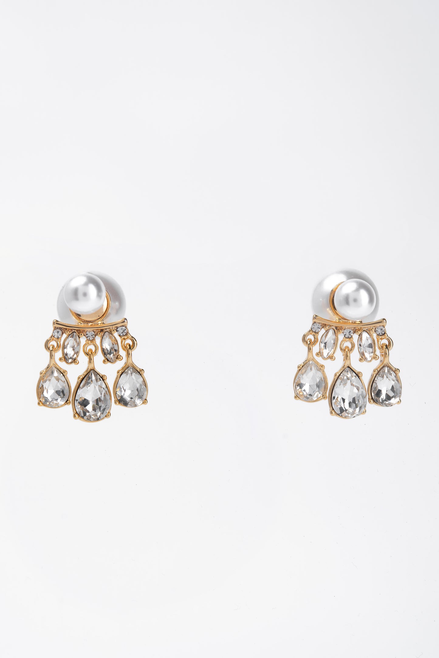 Nelly Pearl Post CZ Earrings