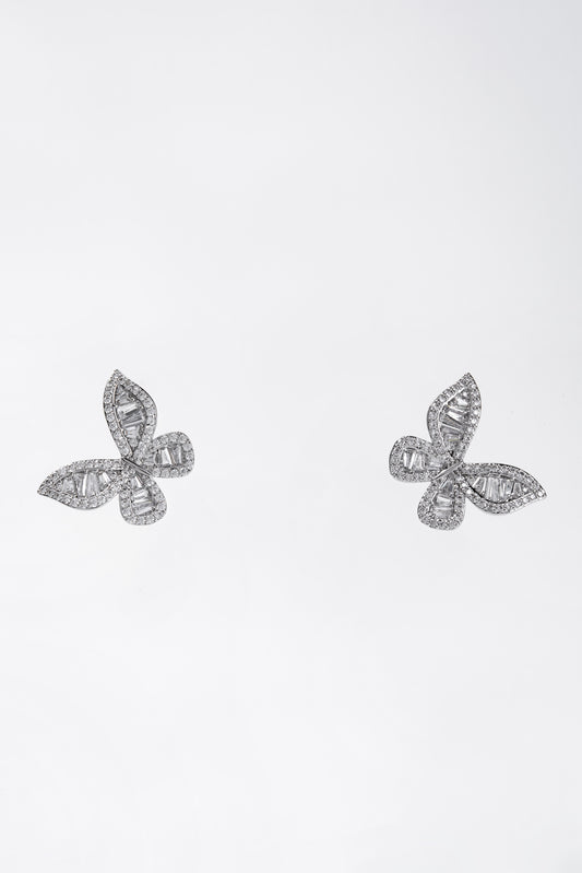 Cassandra Butterfly CZ Post Earrings