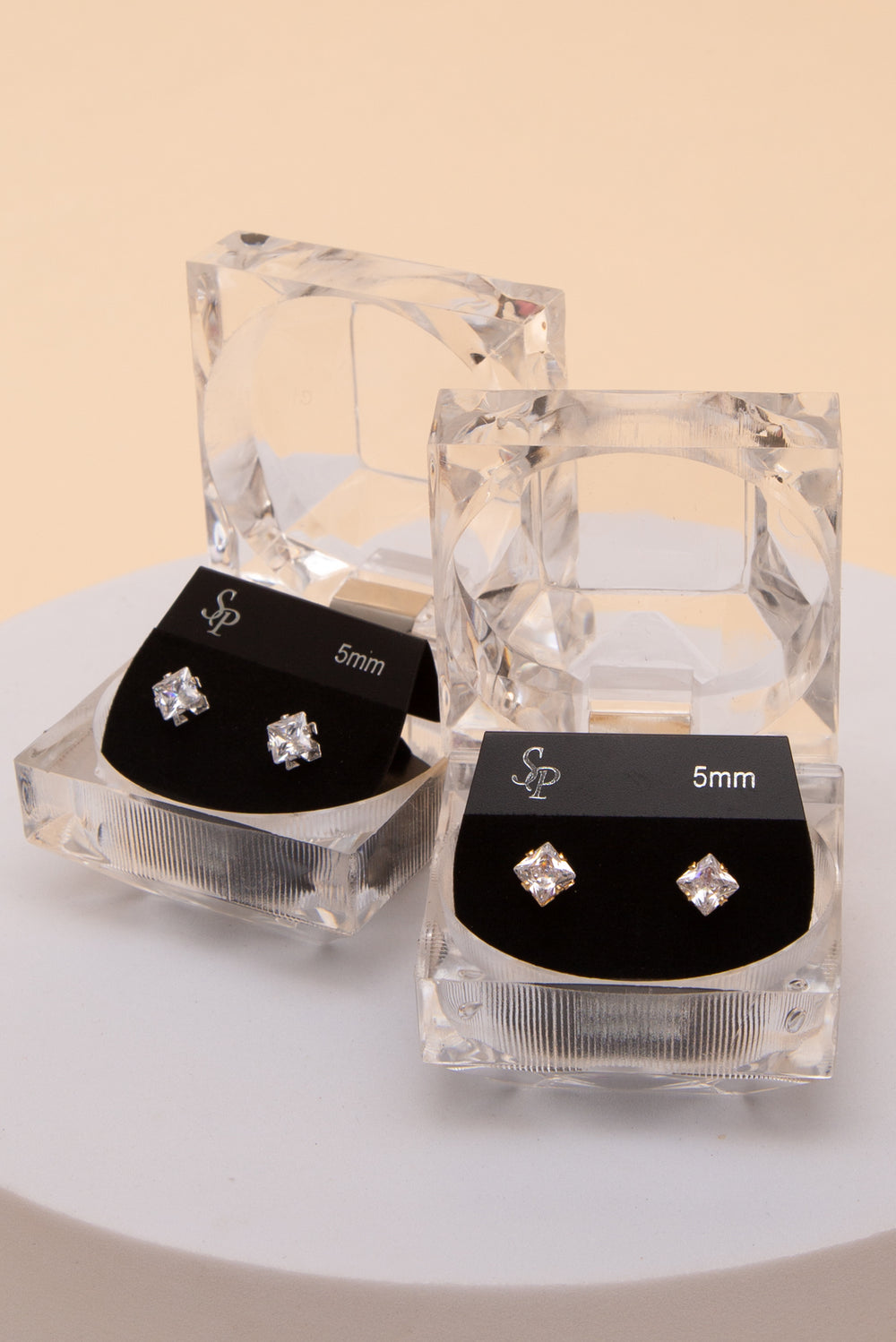 Natalie 5MM Square Cubic Earrings