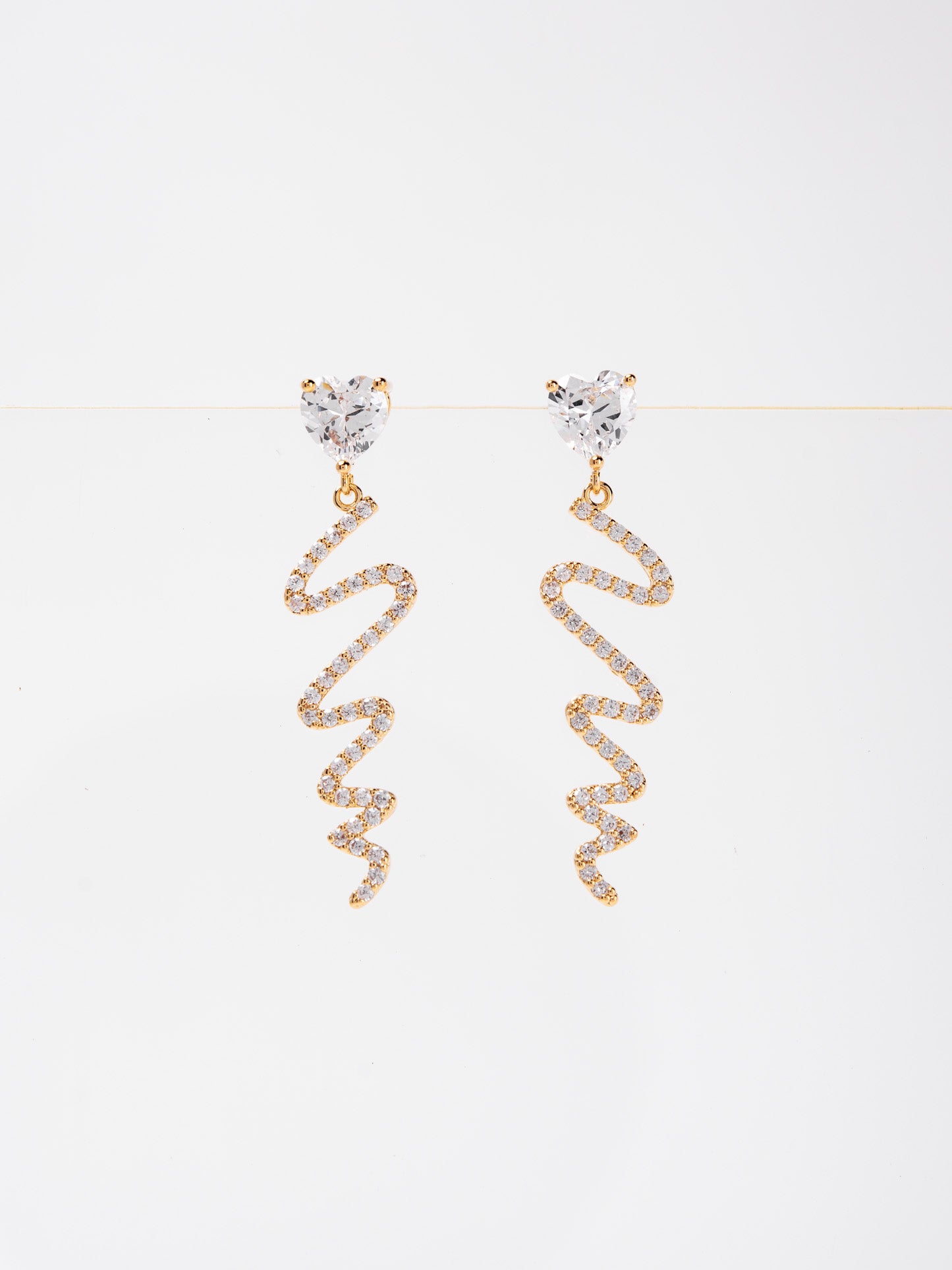 Pricilla Snake CZ Diamond Drop Earrings