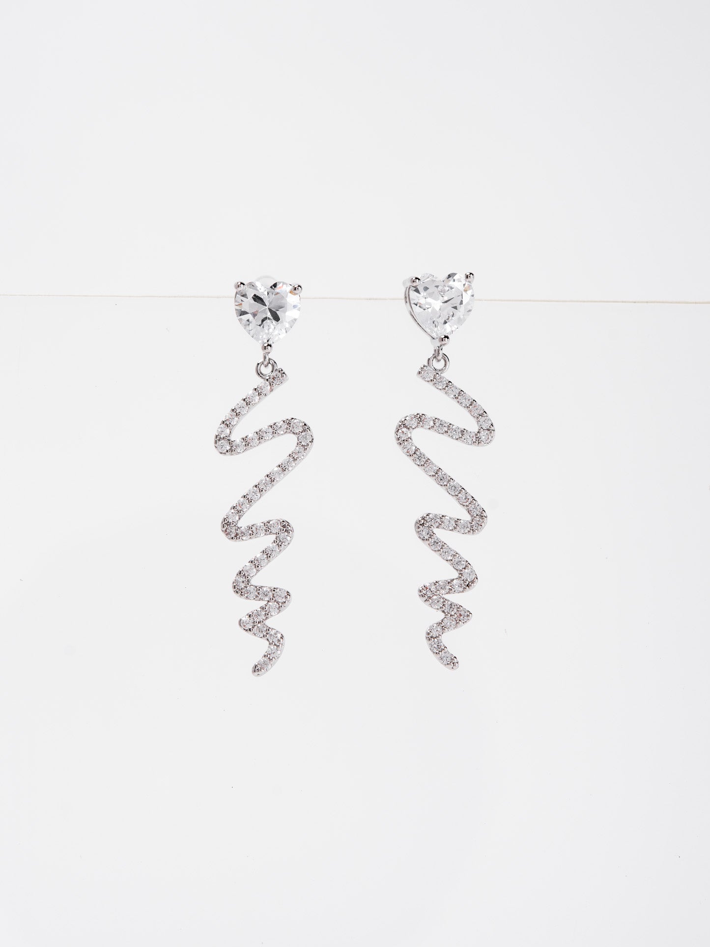 Pricilla Snake CZ Diamond Drop Earrings