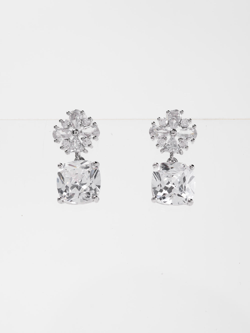 Sage CZ Minimal Drop Earrings