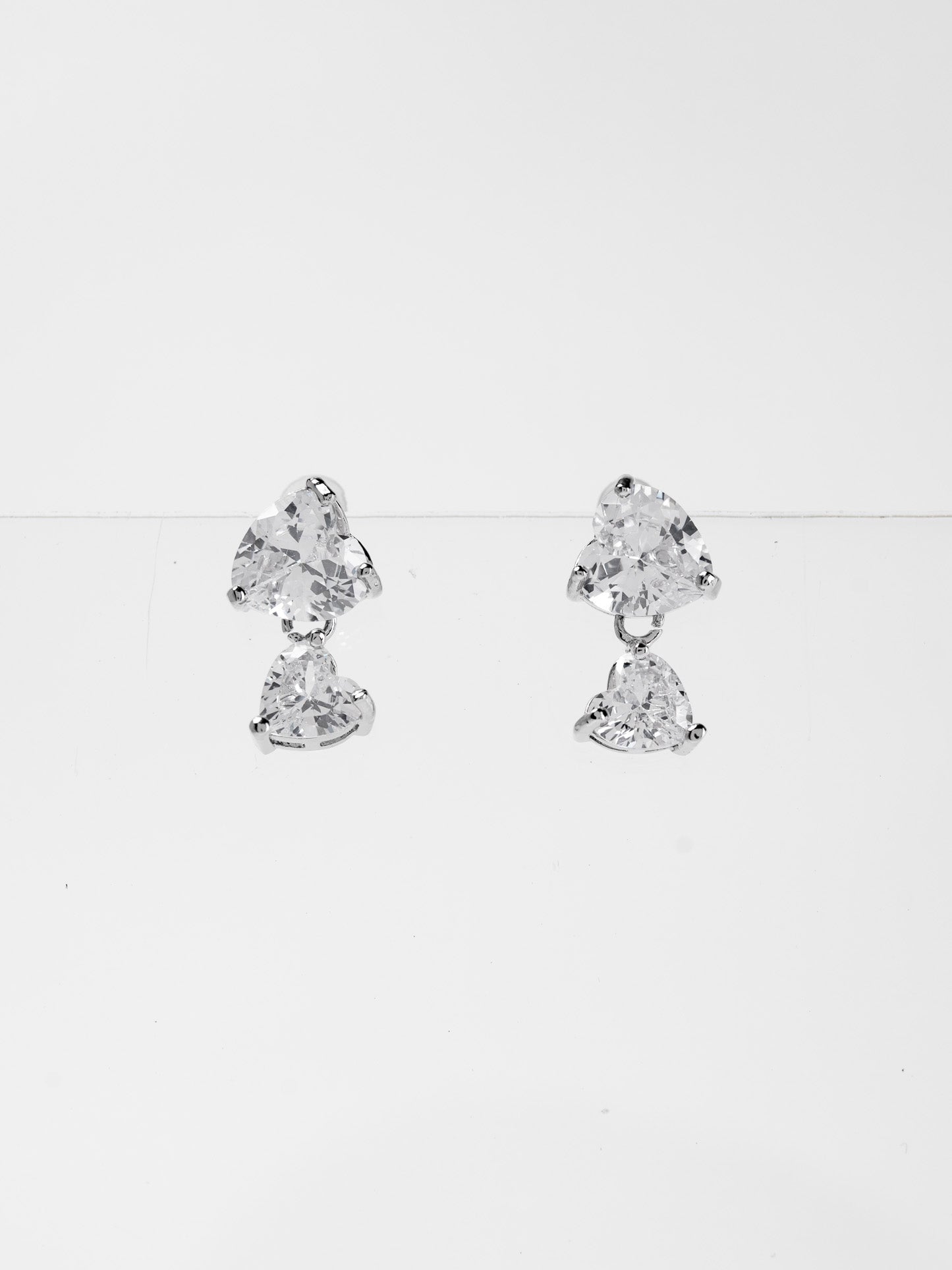 Nelly 2-Tier CZ Minimal Drop Earrings