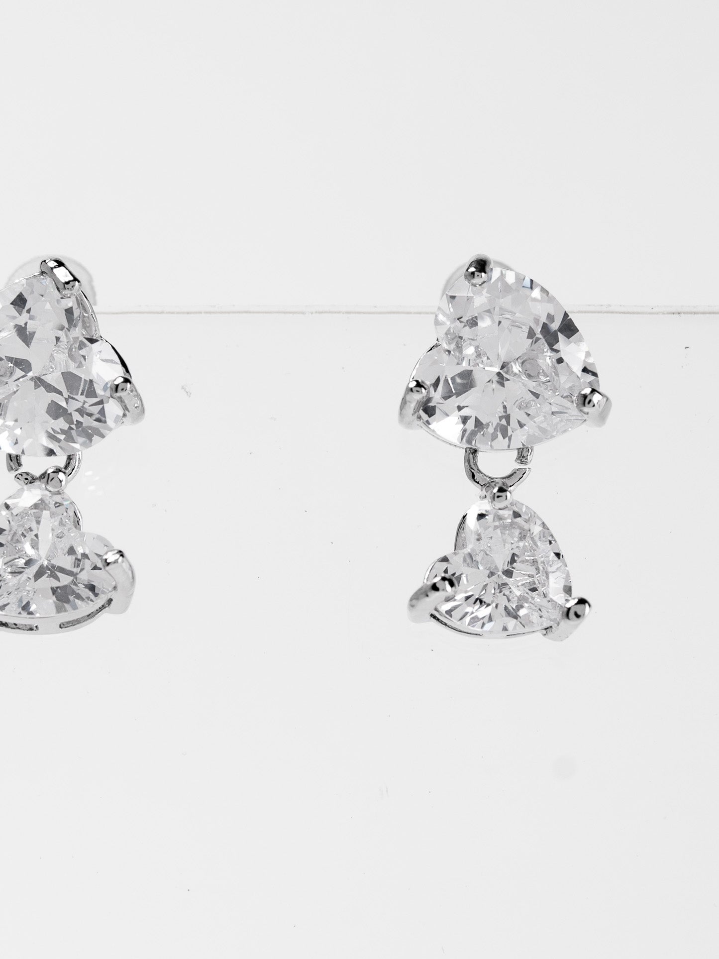 Nelly 2-Tier CZ Minimal Drop Earrings