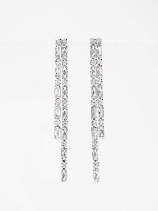 Rowan Zircon Stone Drop Earrings