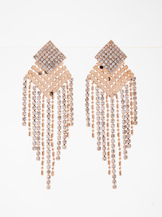 Neveah Rhinestone Statement Drop Earrings