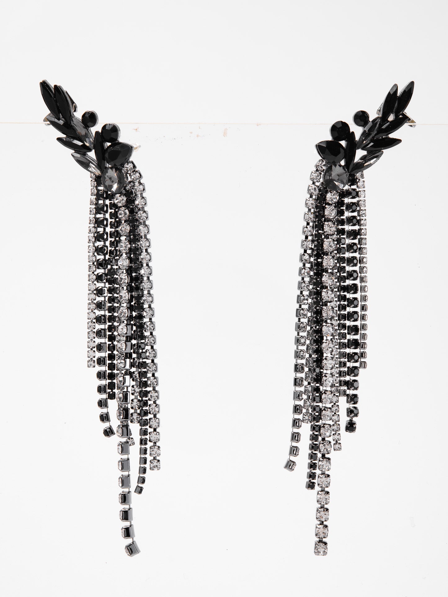 Lydia Cluster Statement Rhinestone Drop Earrings