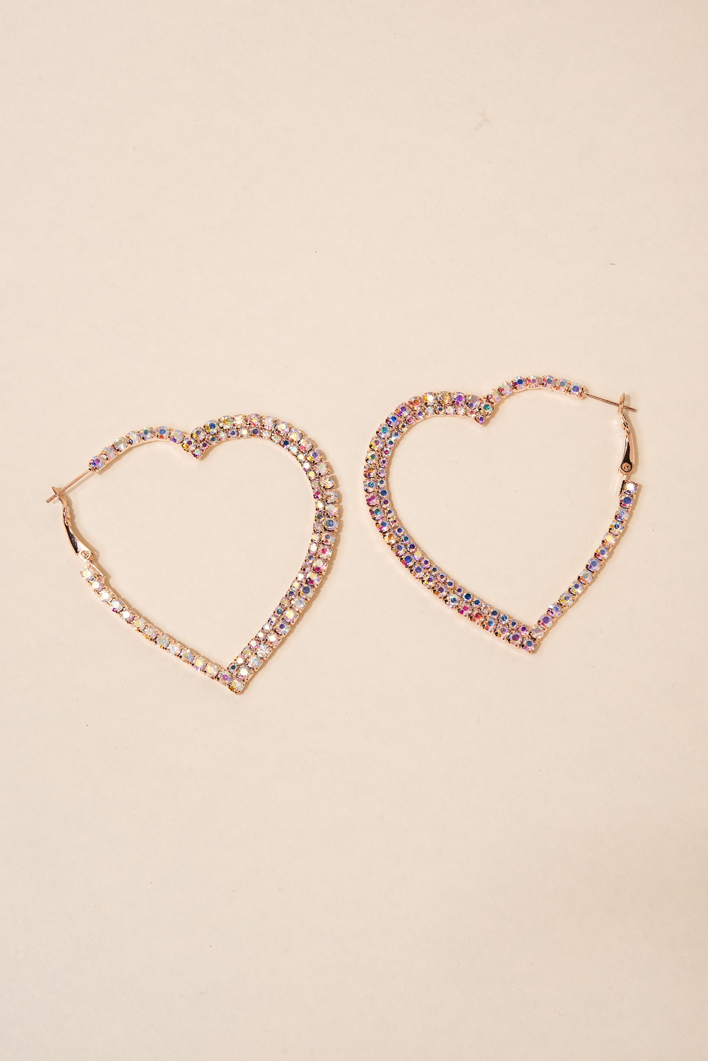 Maira's Rhinestone Heart Hoop Earrings