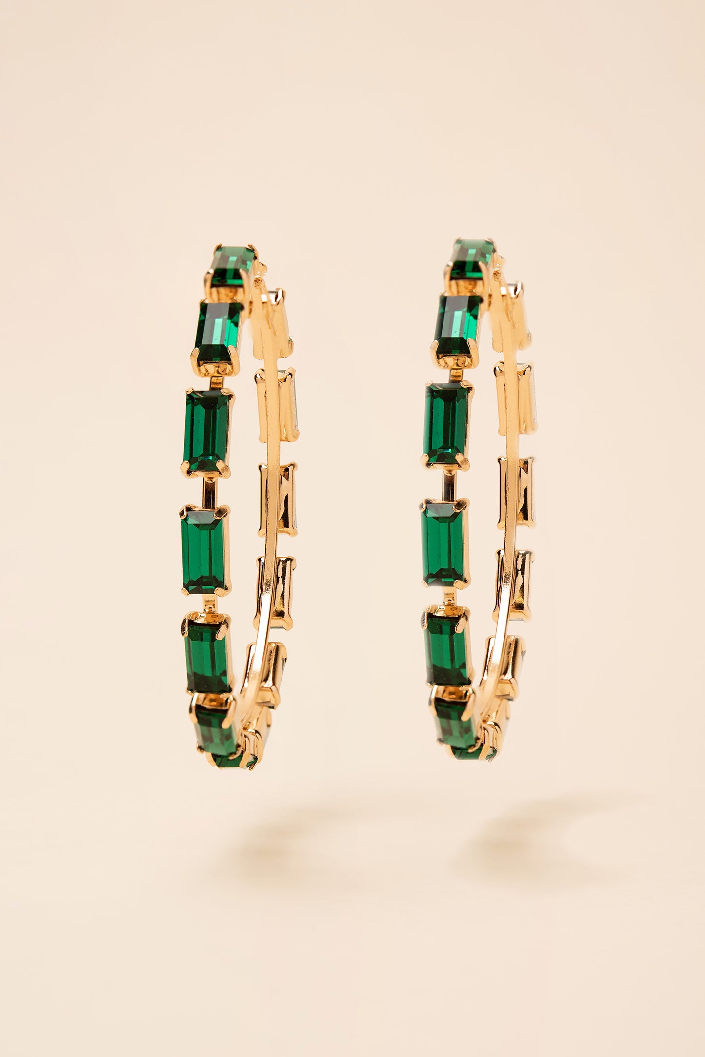 Crissy Rectangle Rhinestone Hoops