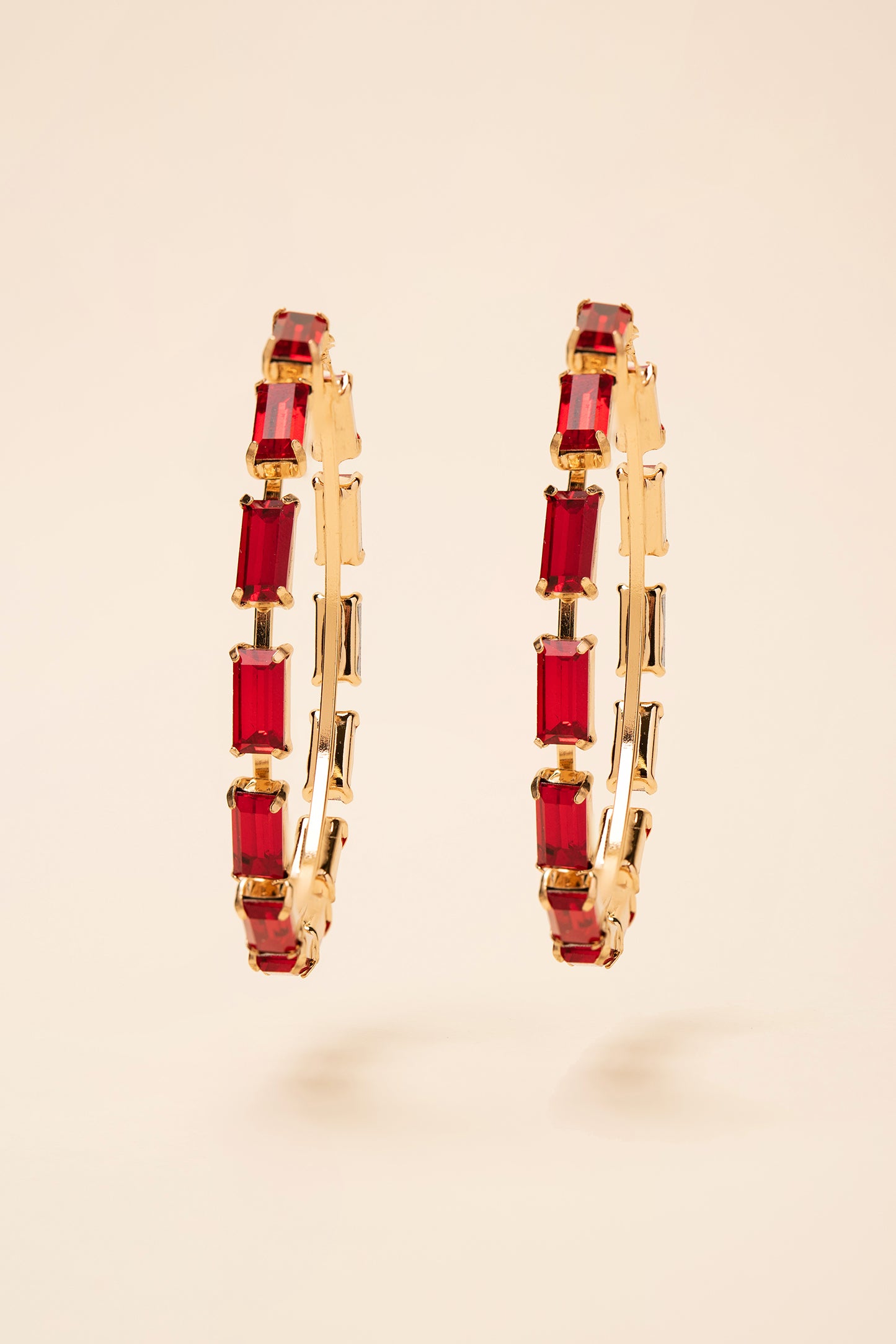 Crissy Rectangle Rhinestone Hoops