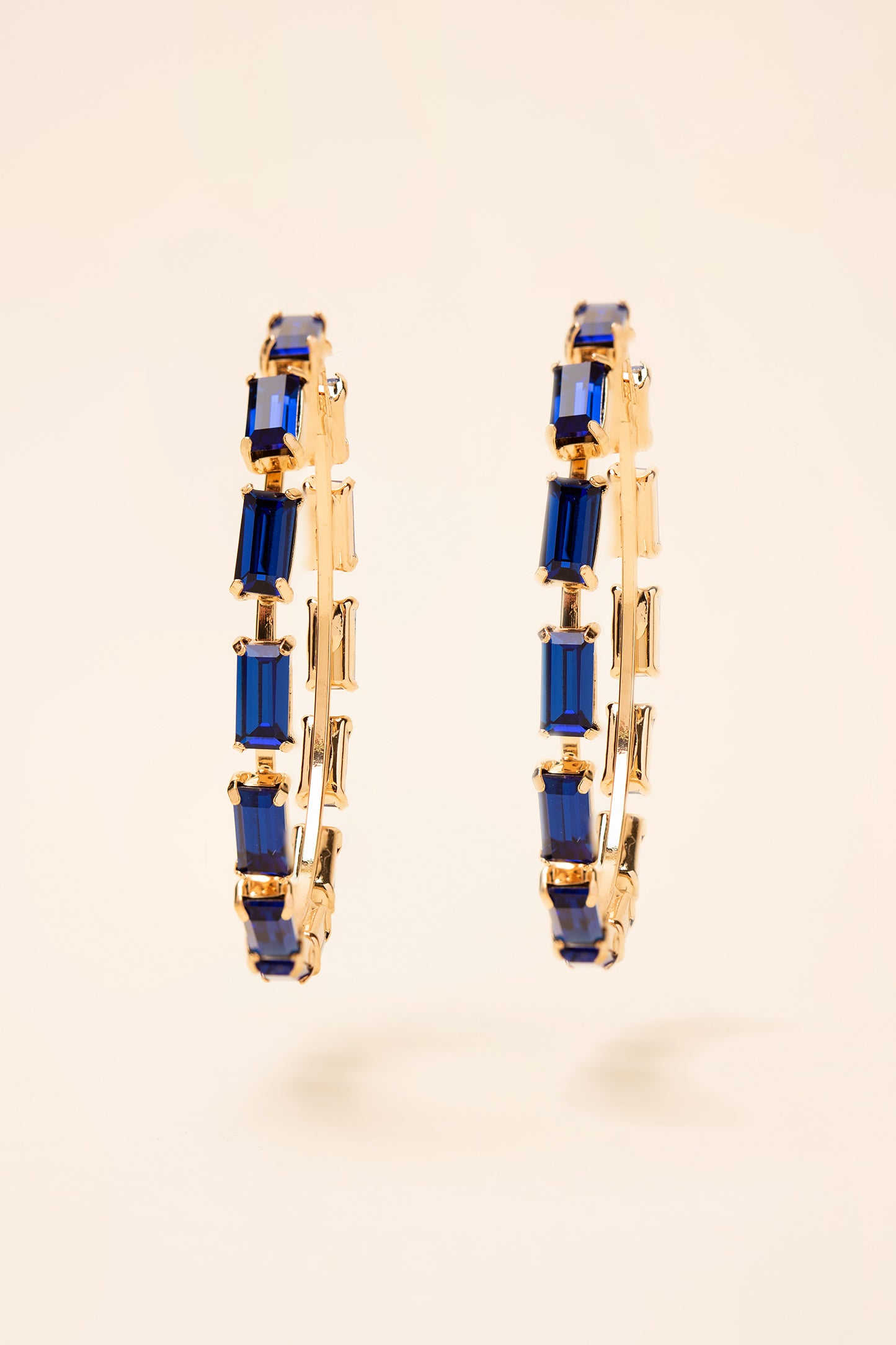 Crissy Rectangle Rhinestone Hoops