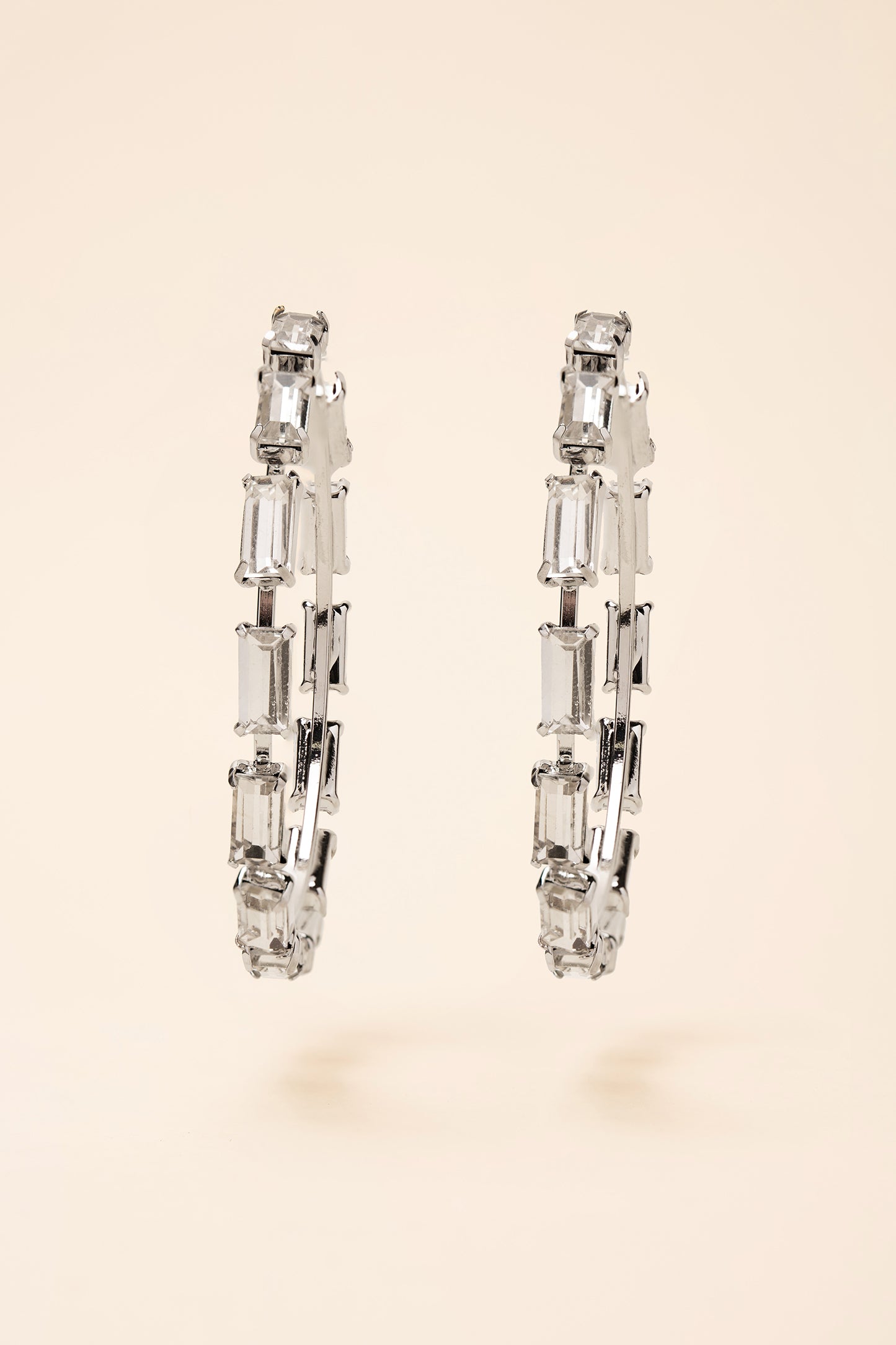 Crissy Rectangle Rhinestone Hoops