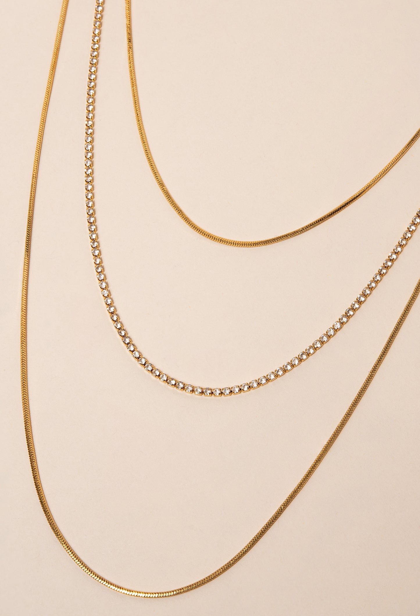 Connected Pearl Studs & Chain Earrings
