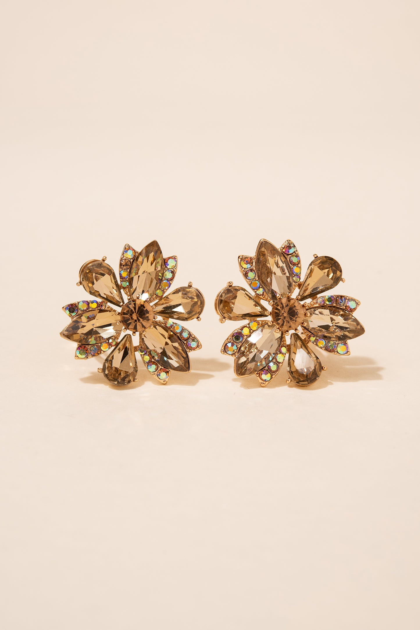 Flora Crystal Clip-on Earrings