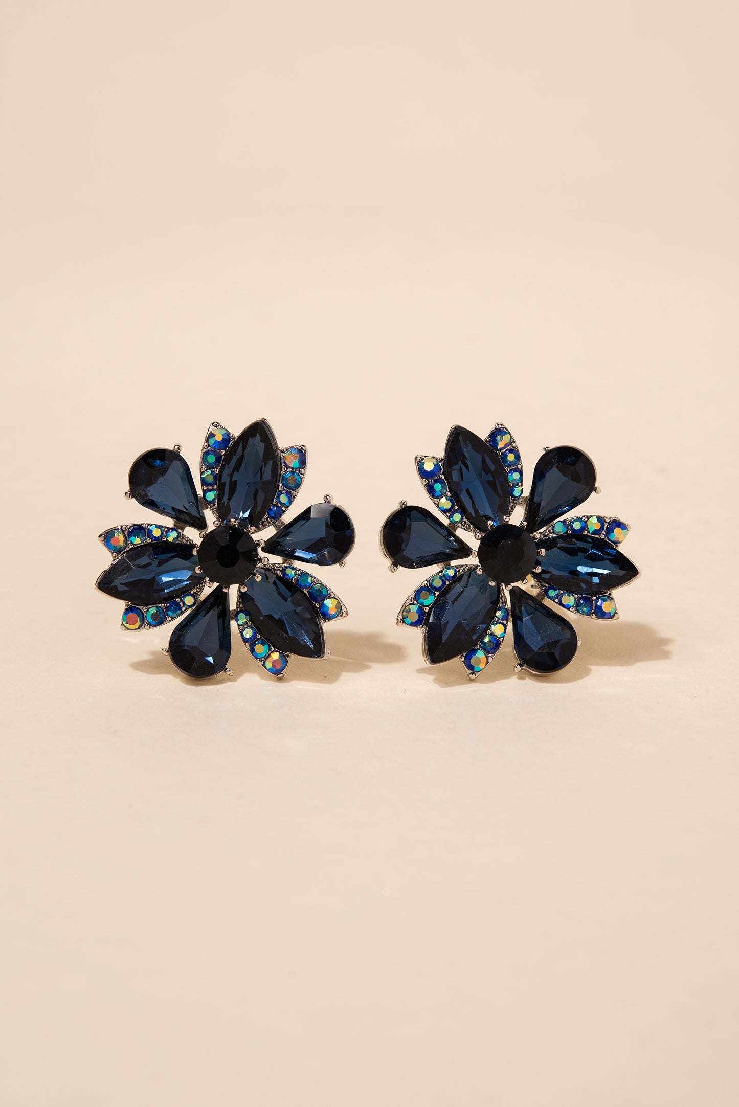 Flora Crystal Clip-on Earrings