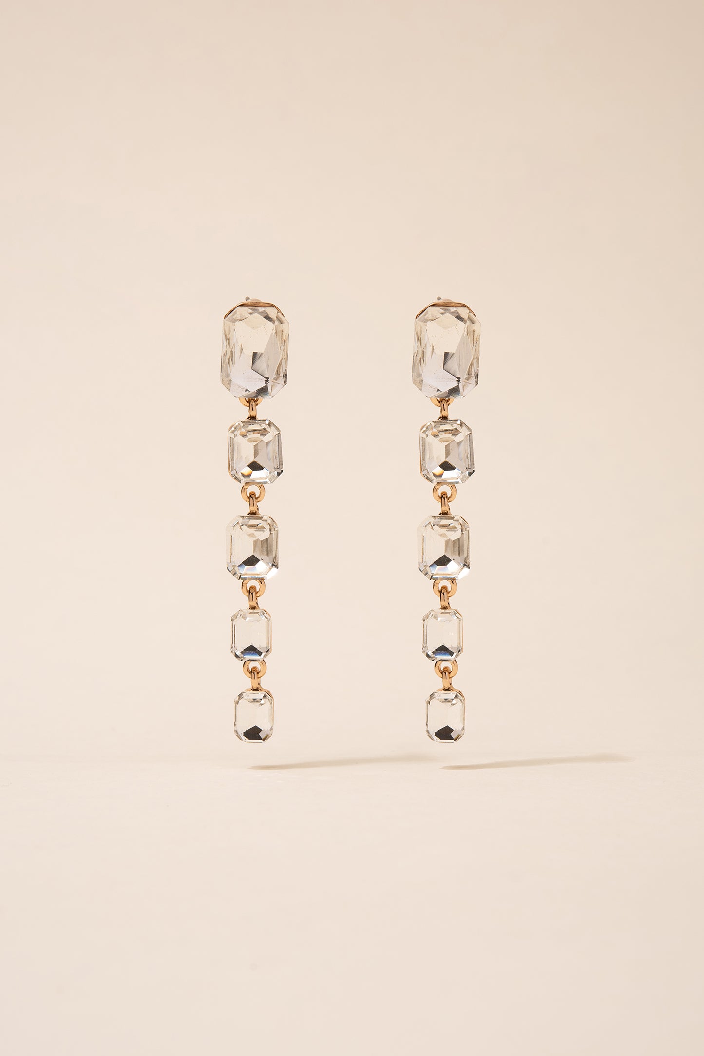 Skylar Rectangular 5-Tiered Drop Earrings