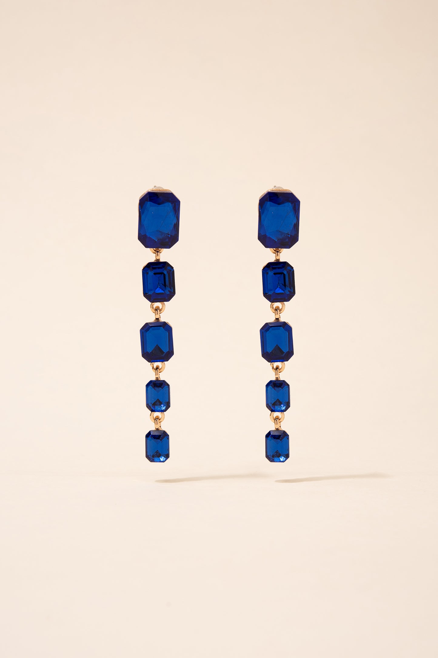 Skylar Rectangular 5-Tiered Drop Earrings