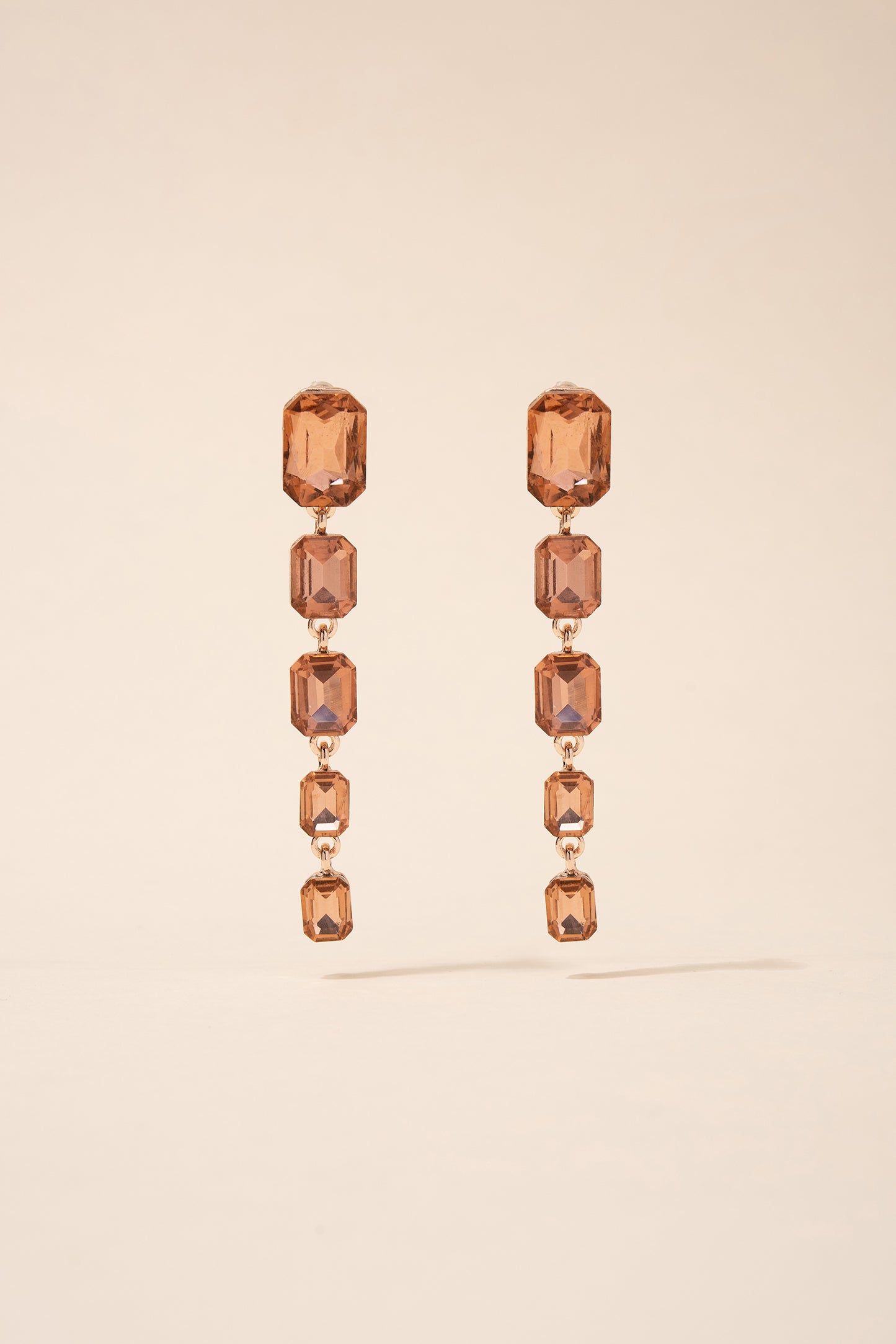 Skylar Rectangular 5-Tiered Drop Earrings