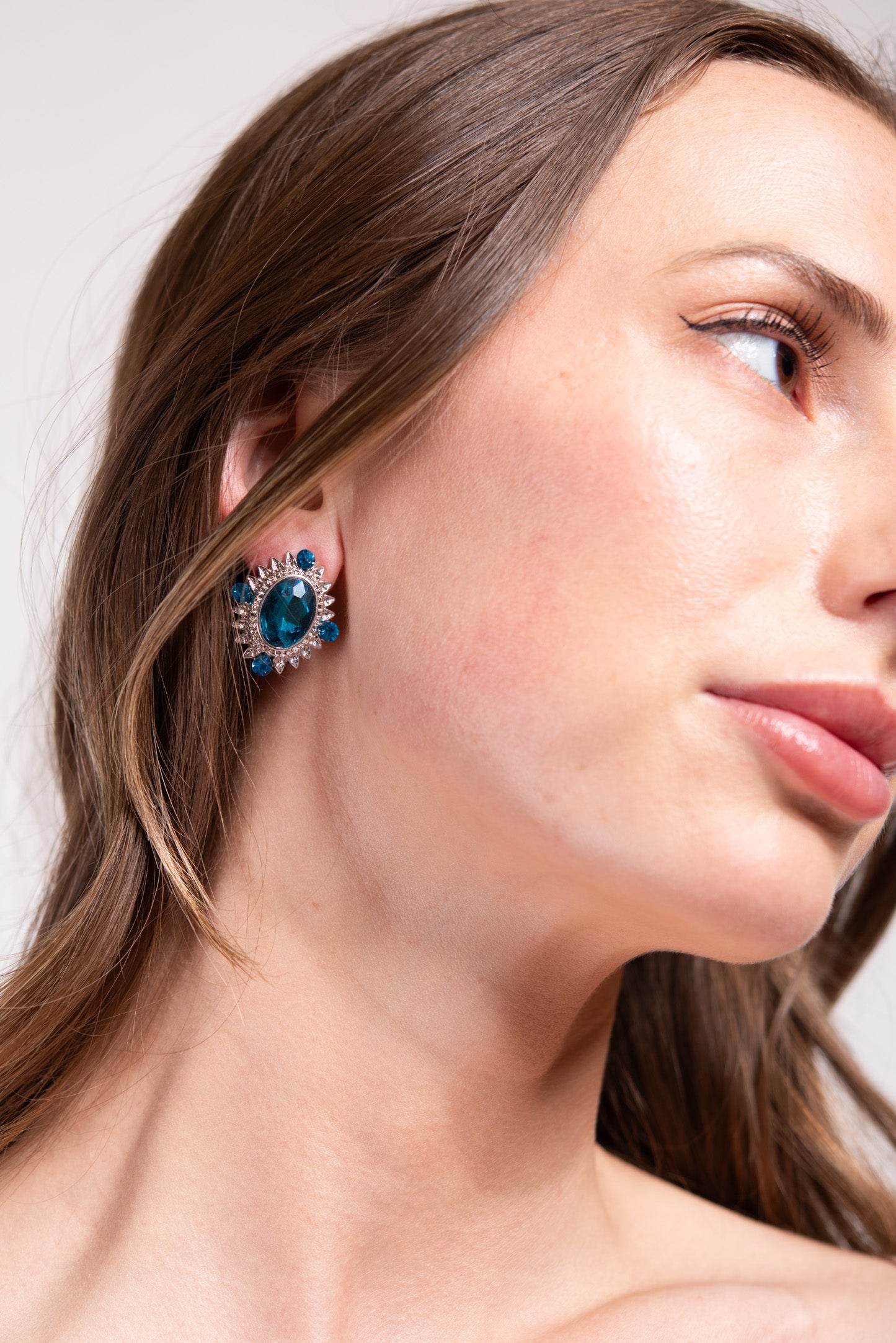 Chloe Spike Ray Trim Earrings