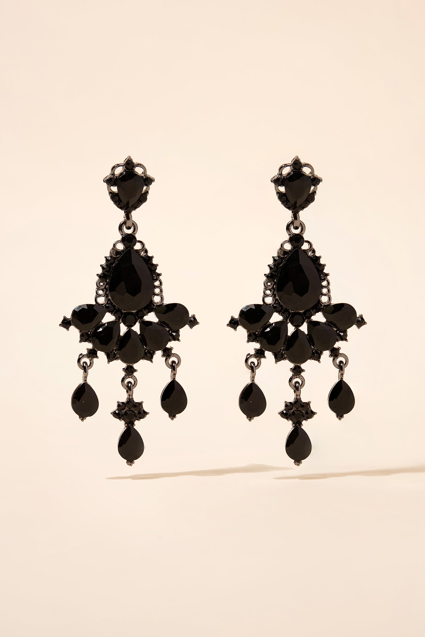 Elara Teardrop Crystal Chandelier Earrings