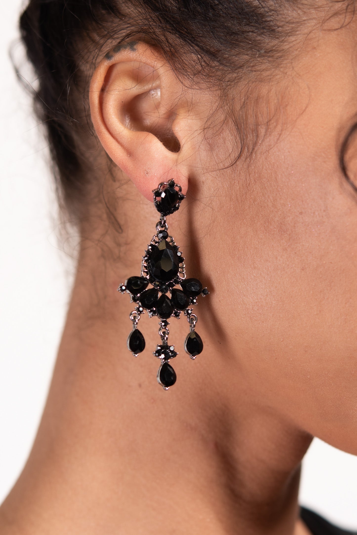 Elara Teardrop Crystal Chandelier Earrings