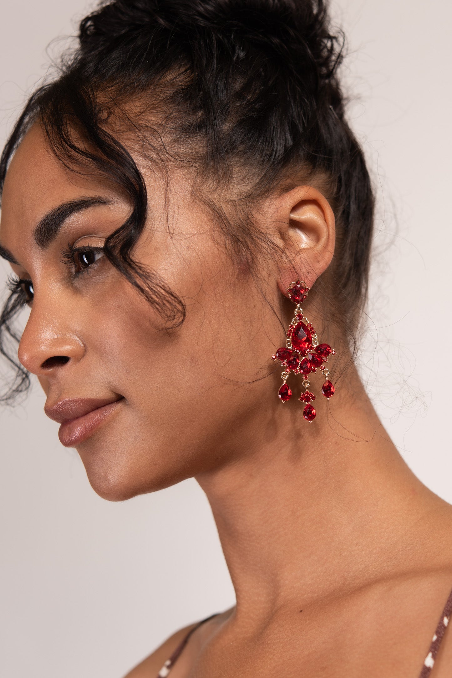 Elara Teardrop Crystal Chandelier Earrings