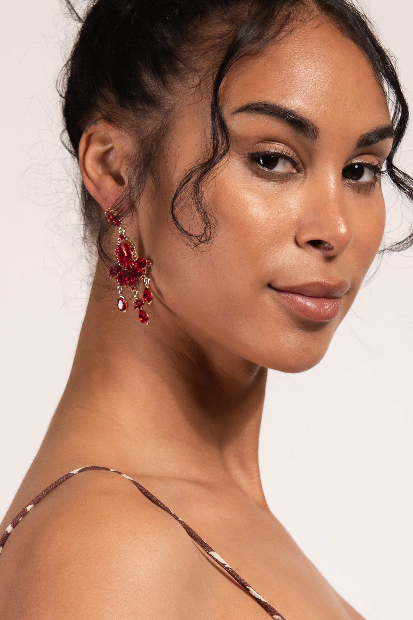 Elara Teardrop Crystal Chandelier Earrings