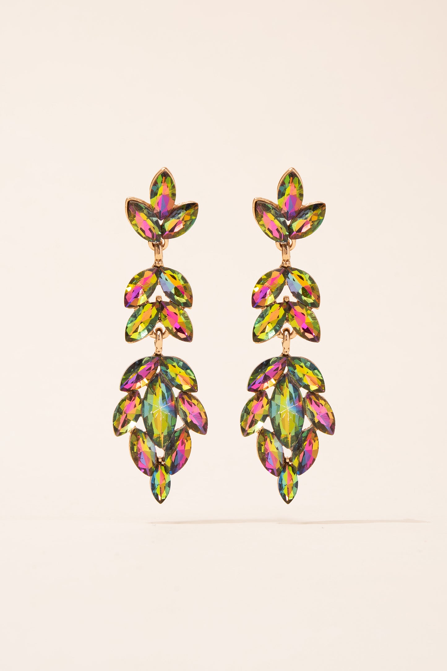 Full Bloom Floral Drop Post Earrings
