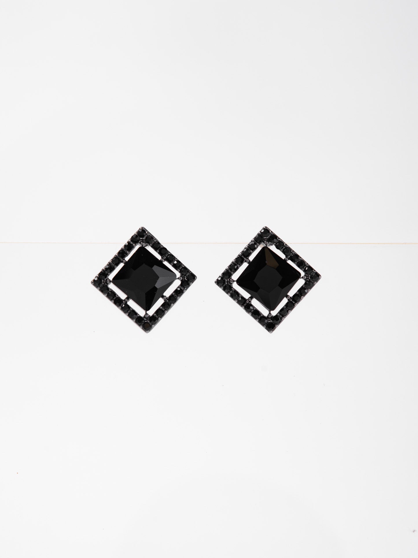 Julienne  Square CZ Stone Stud Earrings