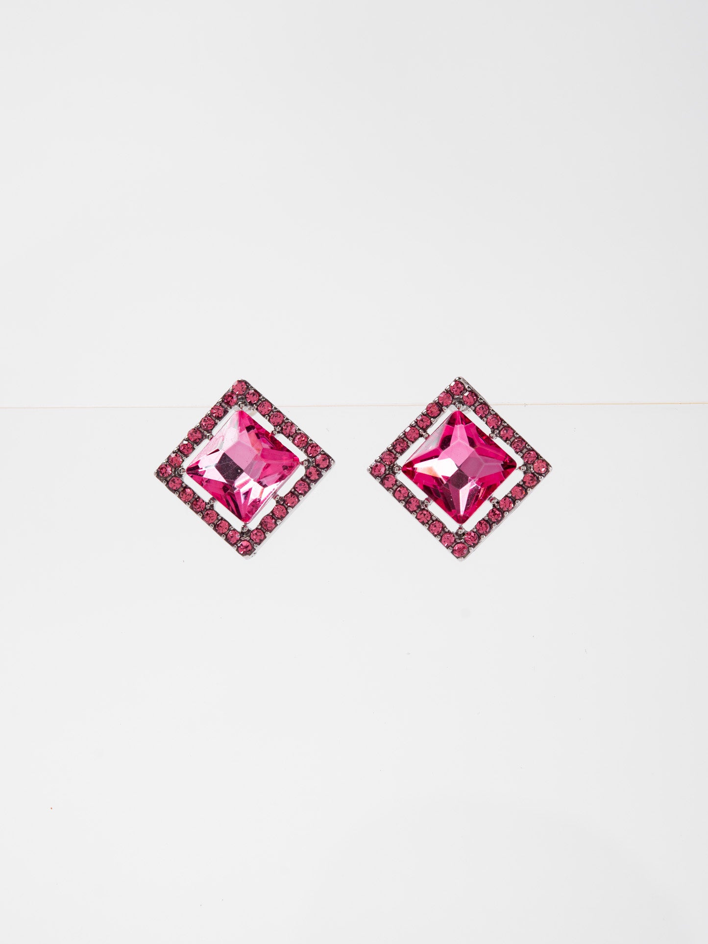 Julienne  Square CZ Stone Stud Earrings