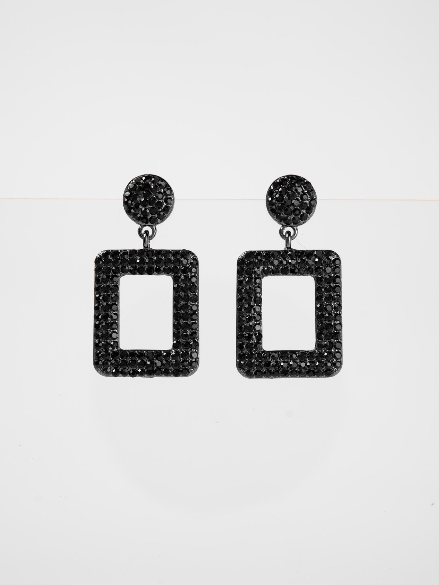 Isabelle Metal Stone Post Dangle Earrings
