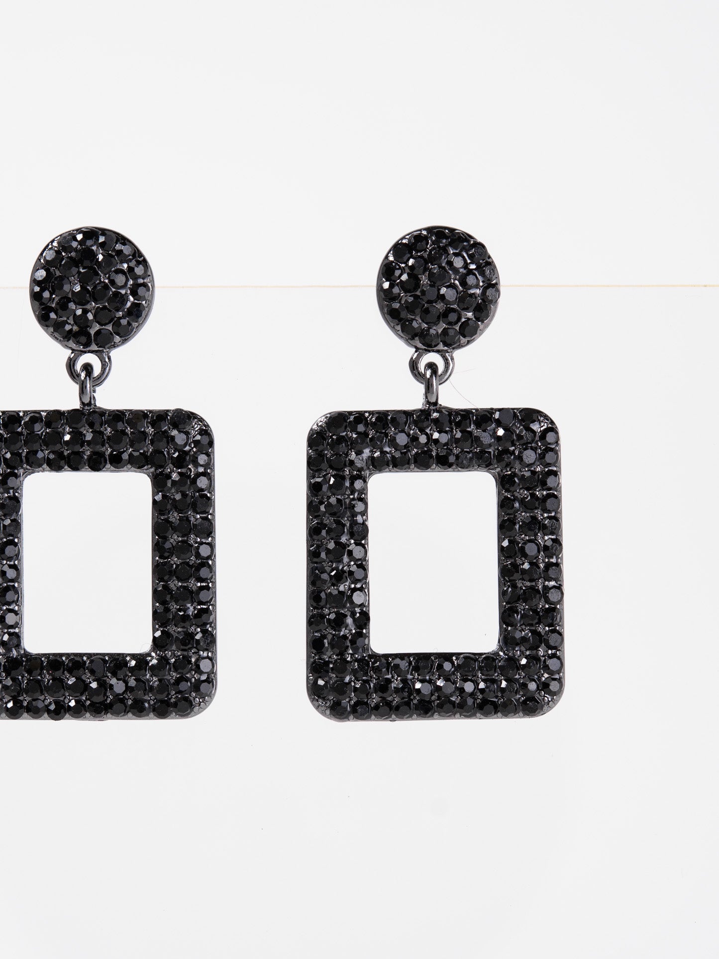 Isabelle Metal Stone Post Dangle Earrings