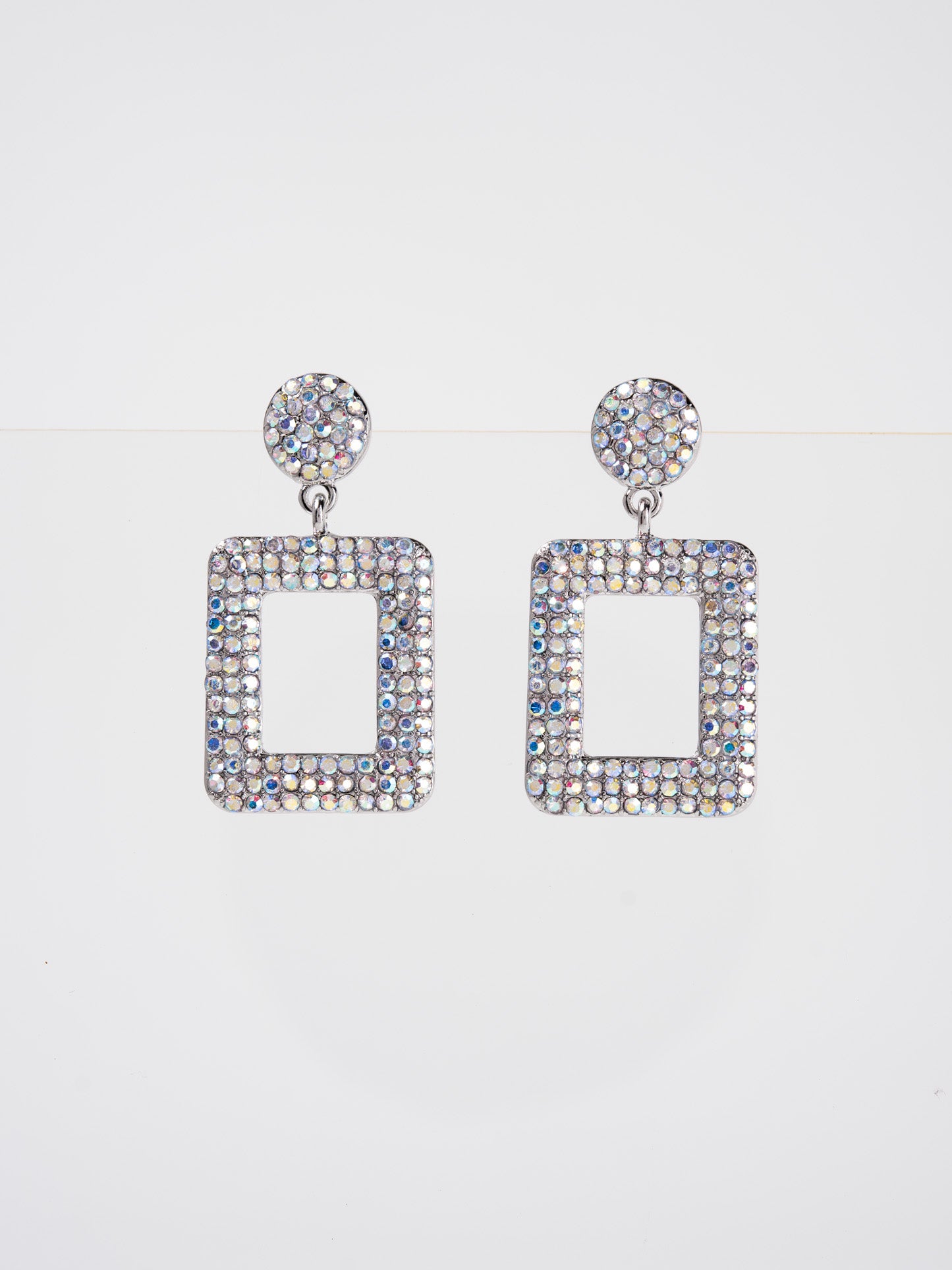 Isabelle Metal Stone Post Dangle Earrings