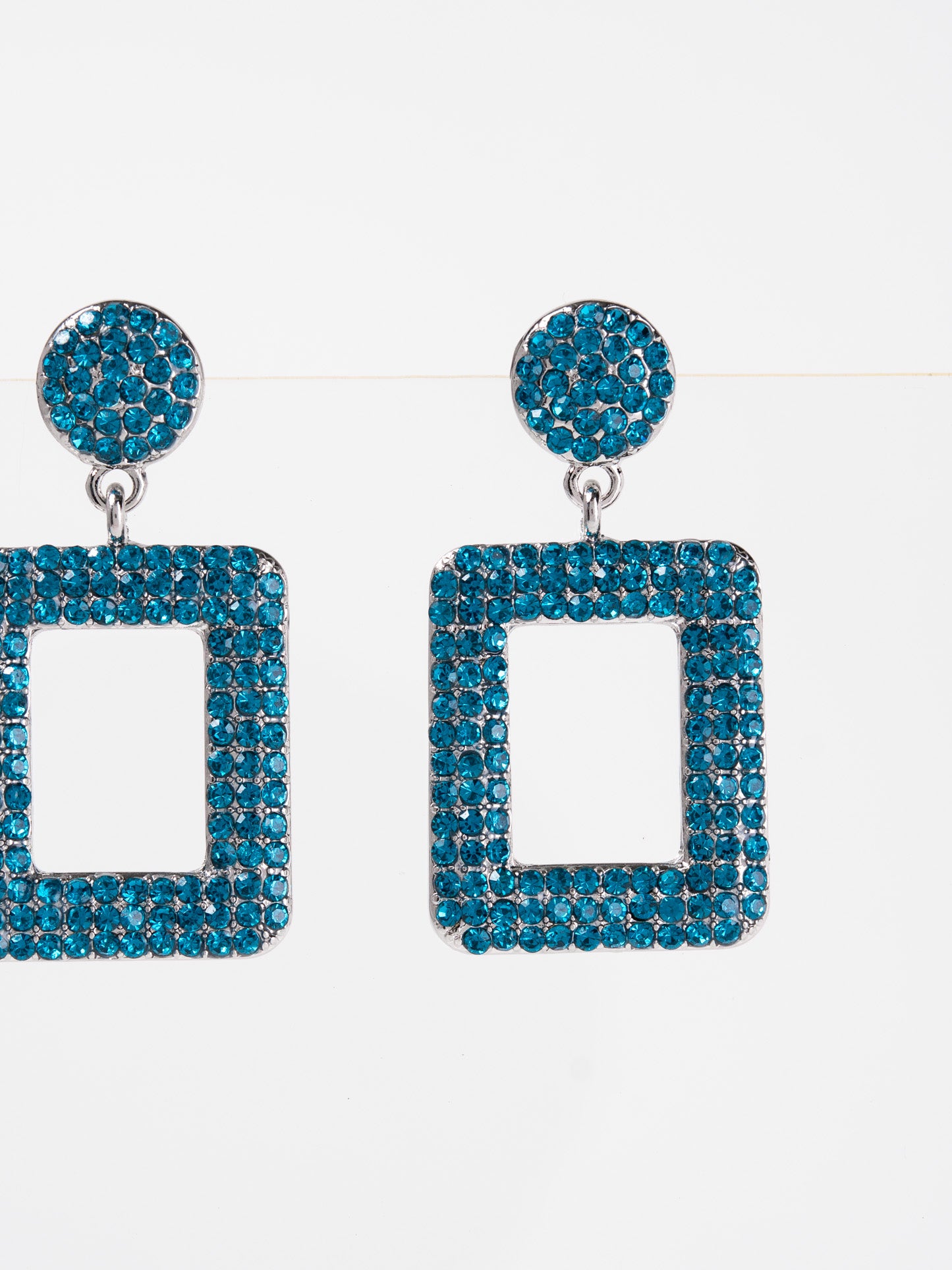 Isabelle Metal Stone Post Dangle Earrings