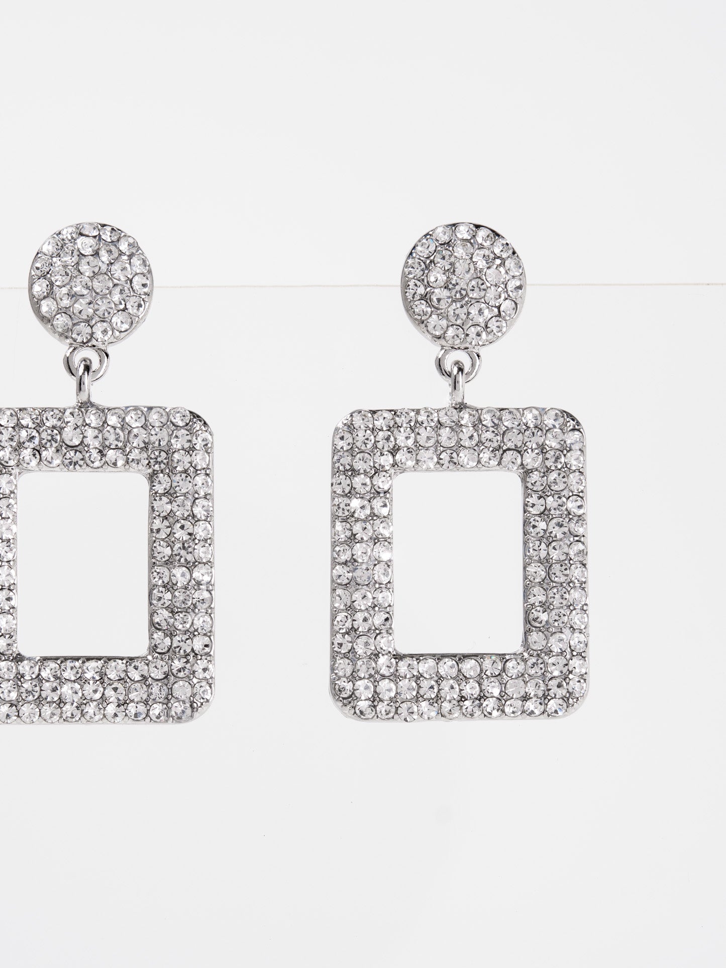 Isabelle Metal Stone Post Dangle Earrings