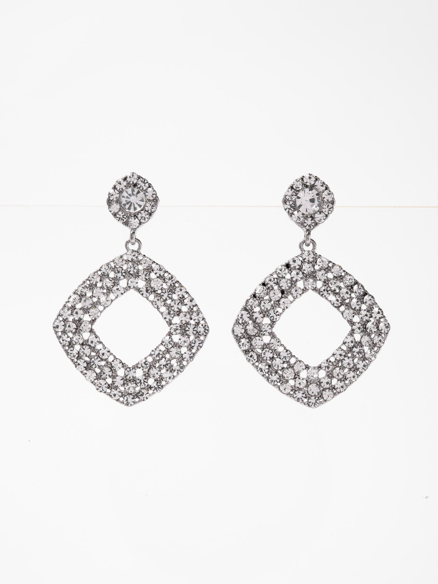 Novalie Minimal Drop Rhinestone Earrings