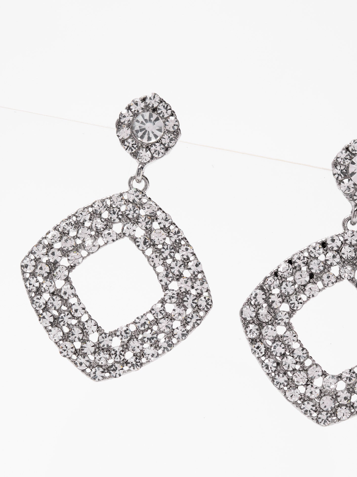 Novalie Minimal Drop Rhinestone Earrings