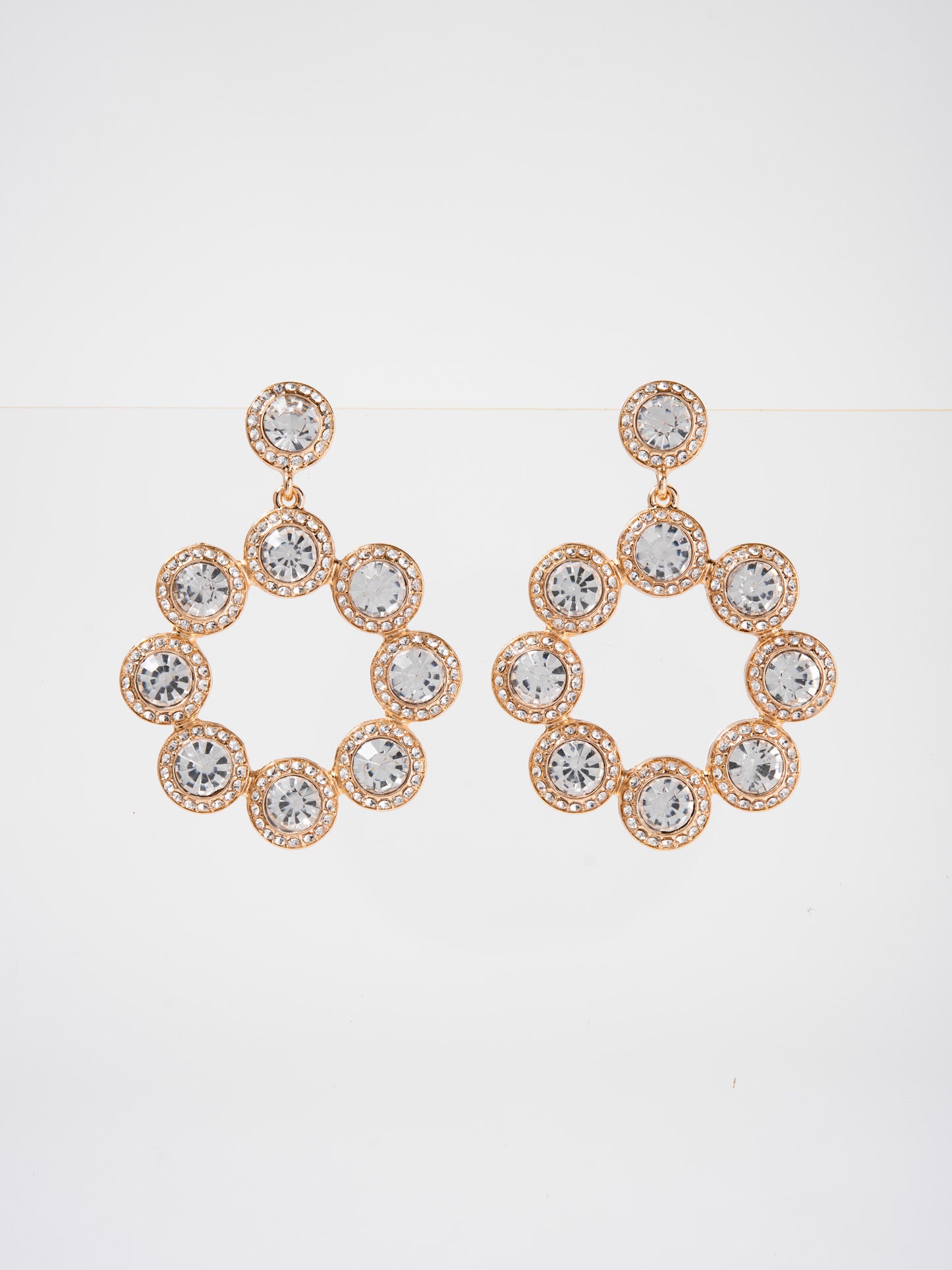 Anastasia Metal Rhinestone Drop Dangle Earrings