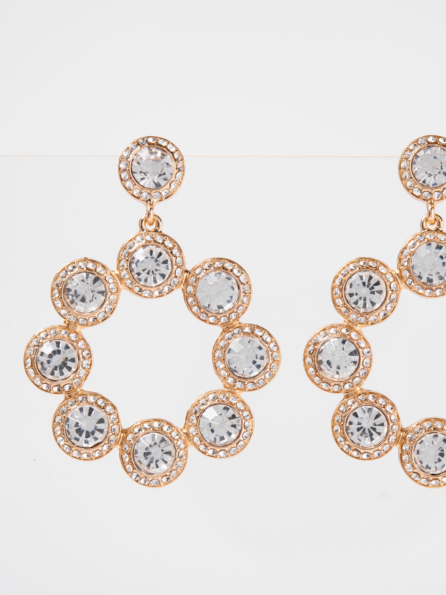 Anastasia Metal Rhinestone Drop Dangle Earrings
