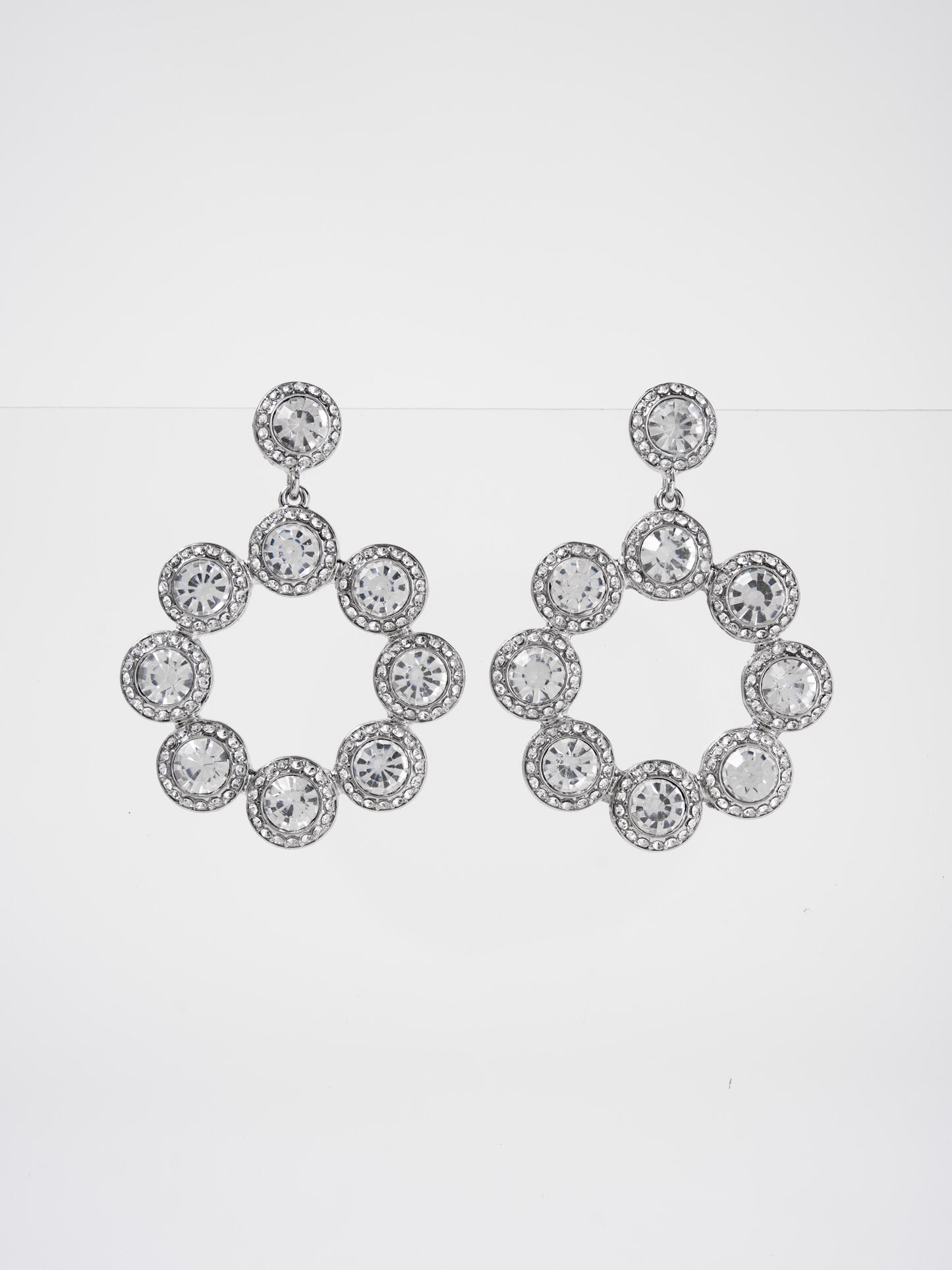 Anastasia Metal Rhinestone Drop Dangle Earrings