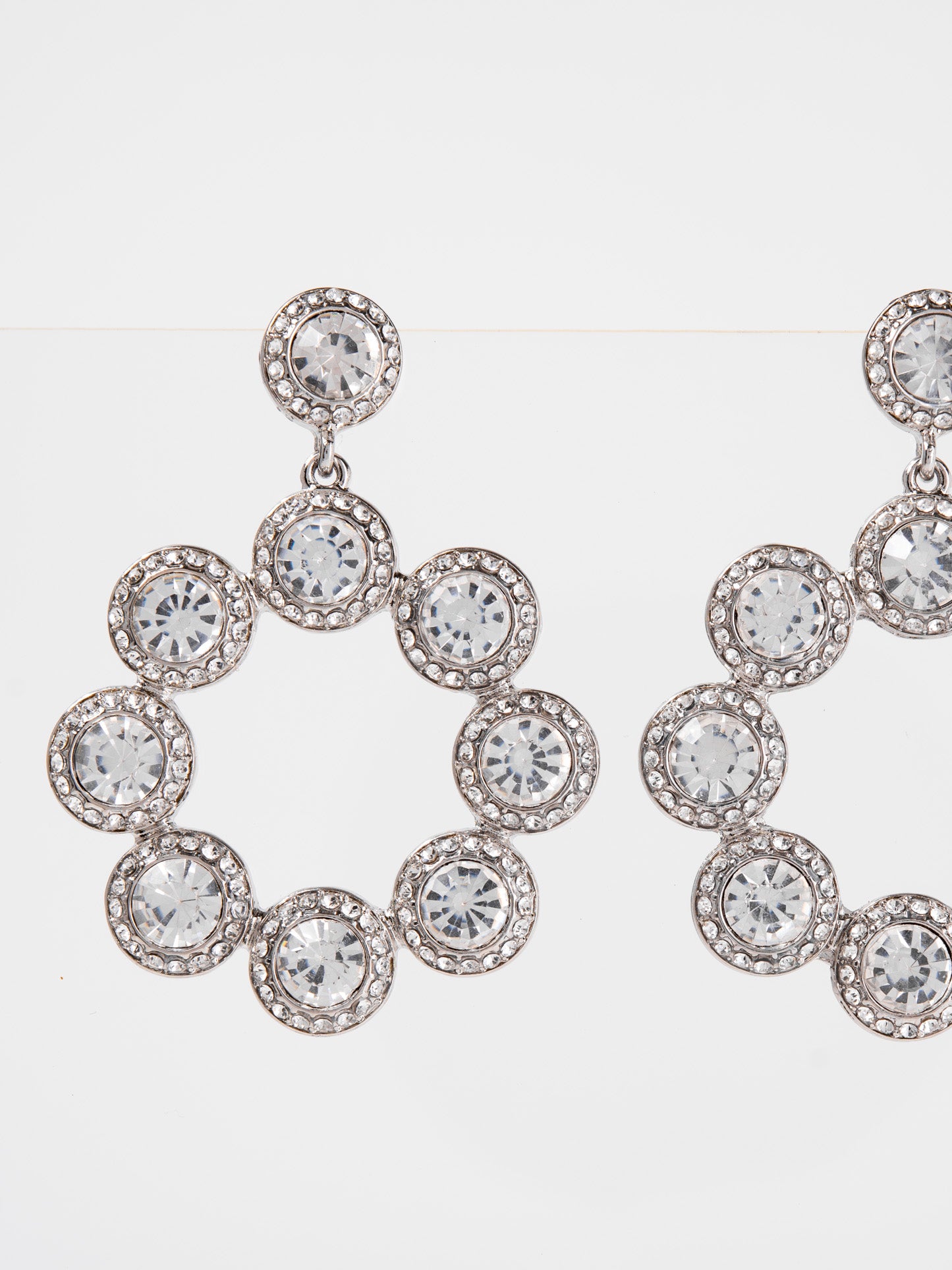 Anastasia Metal Rhinestone Drop Dangle Earrings